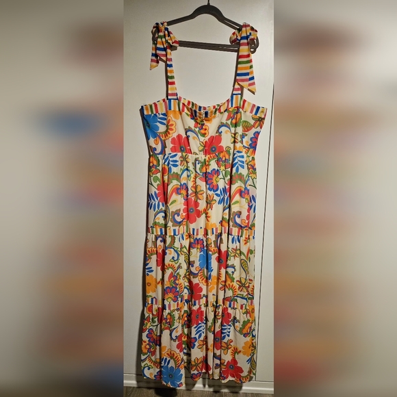 Flying Tomato Multicolor Floral Maxi Dress Size 3X - Picture 3 of 11